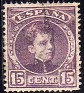 Spain 1901 Alfonso XIII 15 CTS Purple Brown Edifil 245. España 1901 245 u. Uploaded by susofe